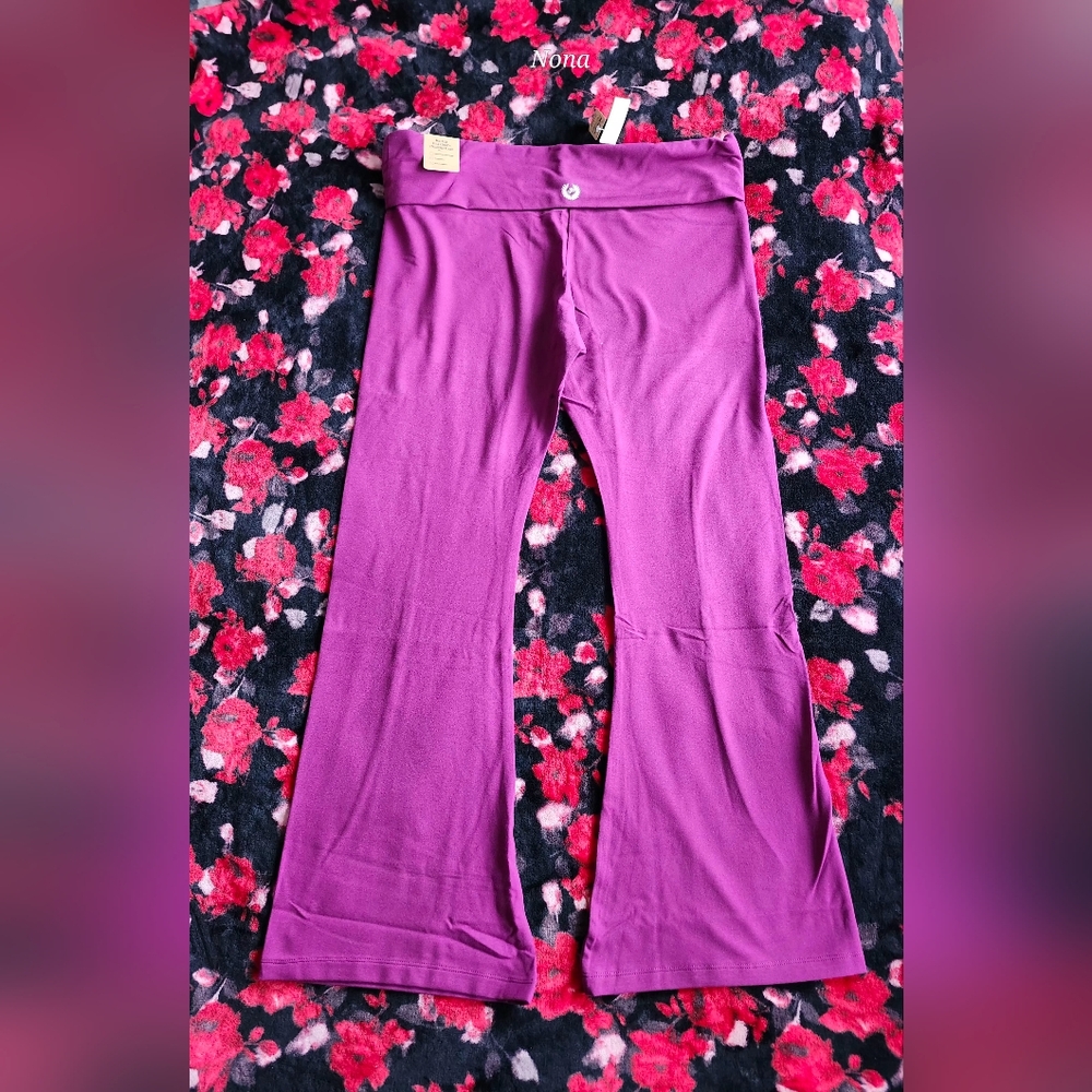 PINK VS Foldover Cotton Flare Legging size XXL NWT - Picture 3 of 9